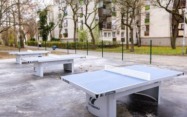 A Kőrakás park új pingpongasztalai